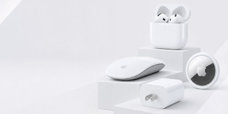 Selección de productos y accesorios Apple disponibles en Techny Shop