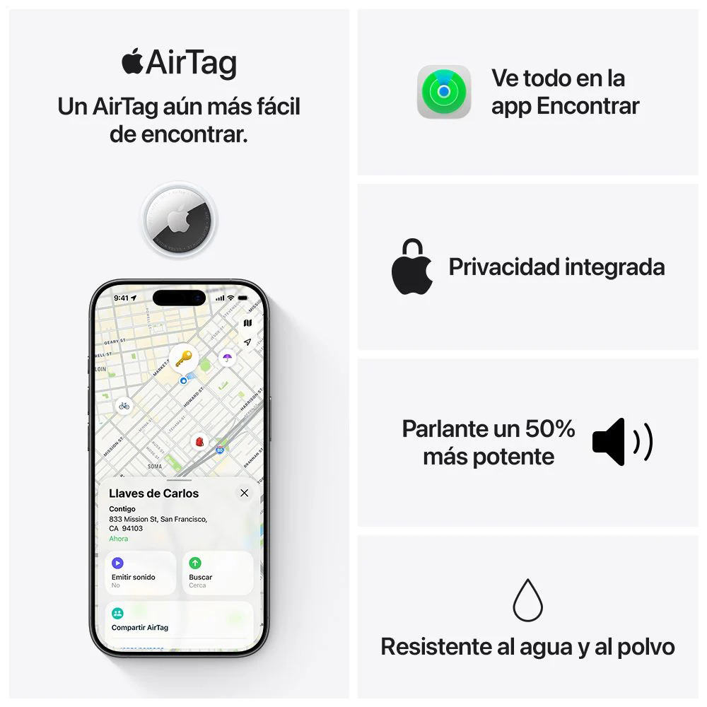 Apple GPS AirTag X4 Unidades - Imagen 4