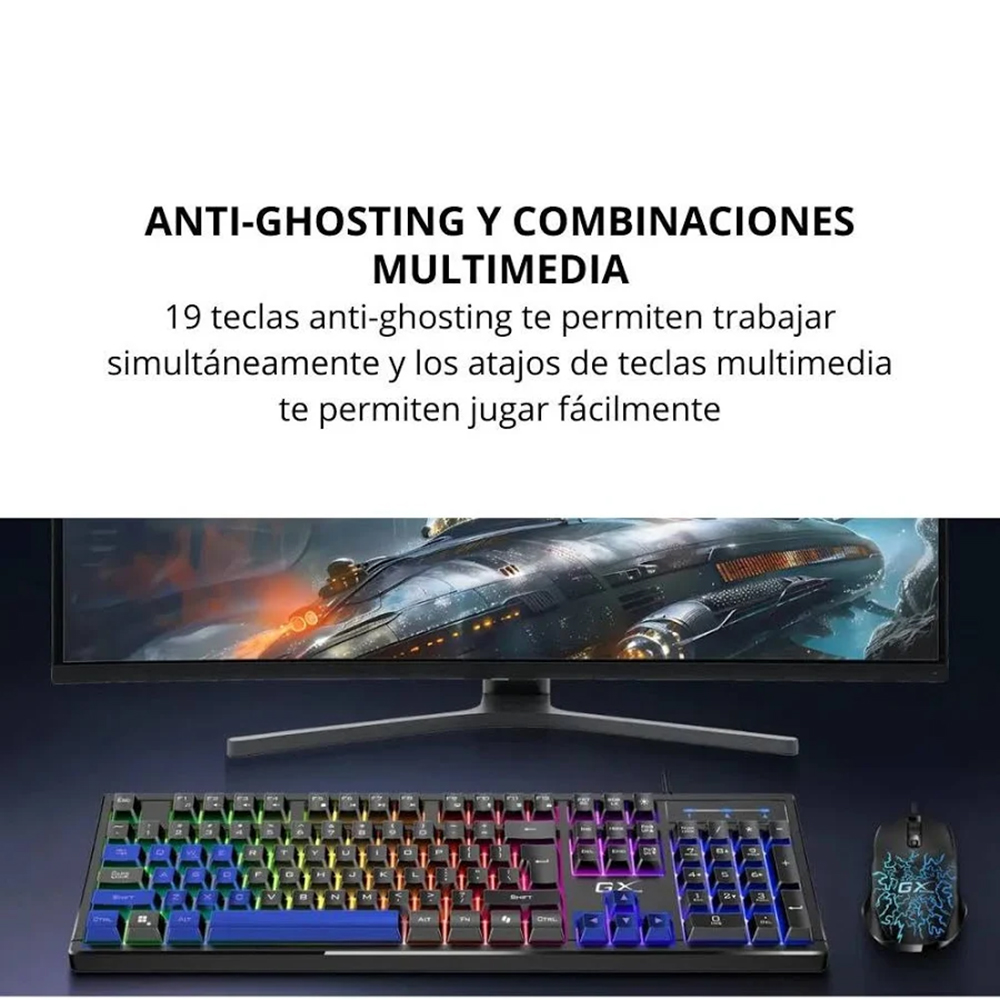 Combo Teclado y Mouse Gamer Scorpion Km-Gx3 - Imagen 2