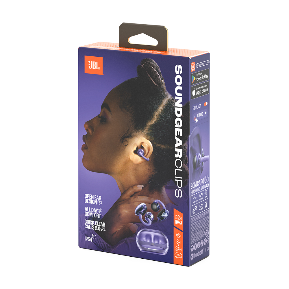 Audífonos JBL Soundgear Clips púrpura - Imagen 3
